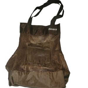 Sears Vintage Brown Mesh Tote Bag